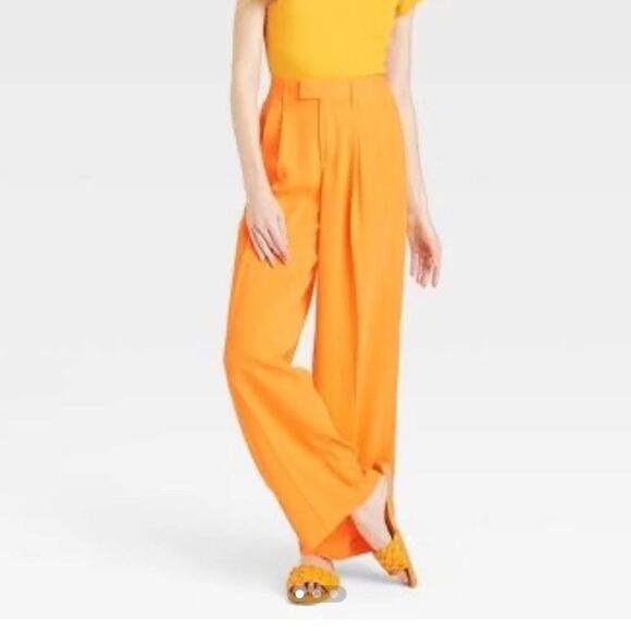 NWT Women's High-Rise Wide Leg Fluid Pants - A New Day Size 2 - Picture 1 of 11